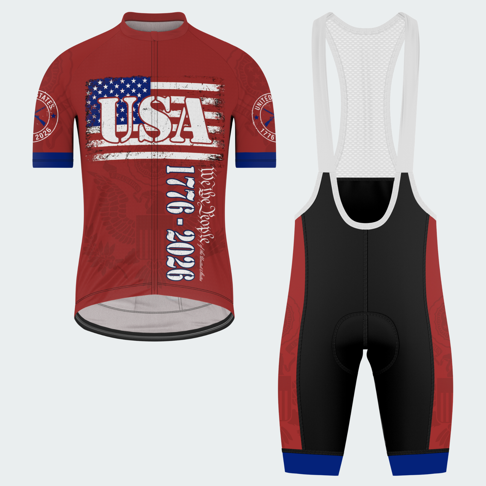 Men’s Personalized USA Heritage 1776–2026 Cycling Jersey & Kit