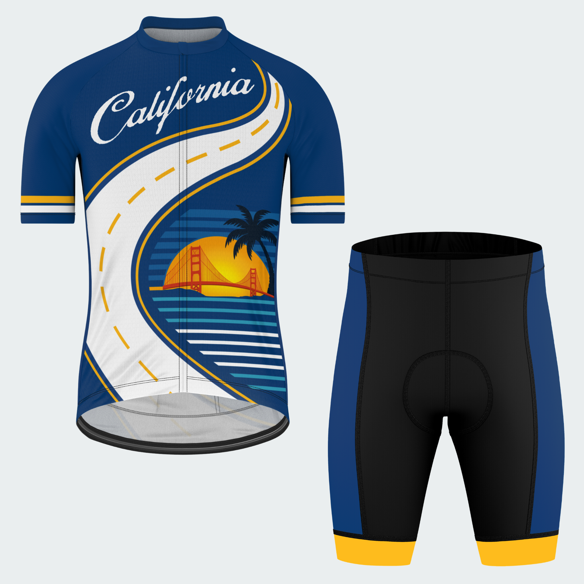 Men’s California Winding Coast Road Regular Fit Cycling Kit