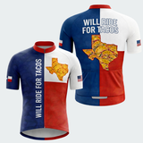 Men’s Will Ride for Tacos Regular Fit Cycling Jersey