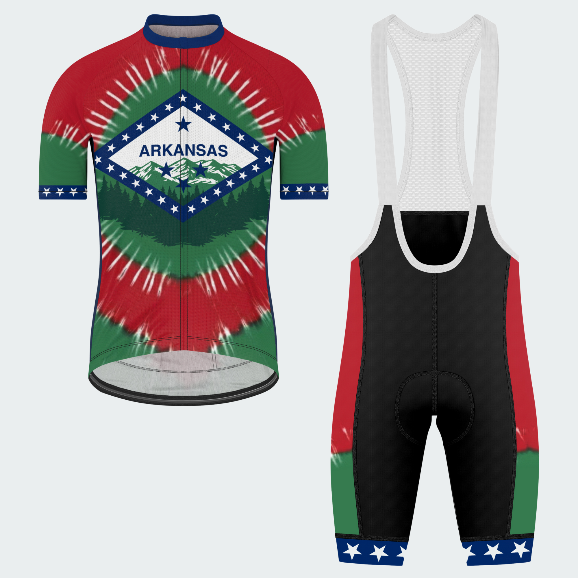 Men's Tie Dye Arkansas State Regular Fit Cycling Kit