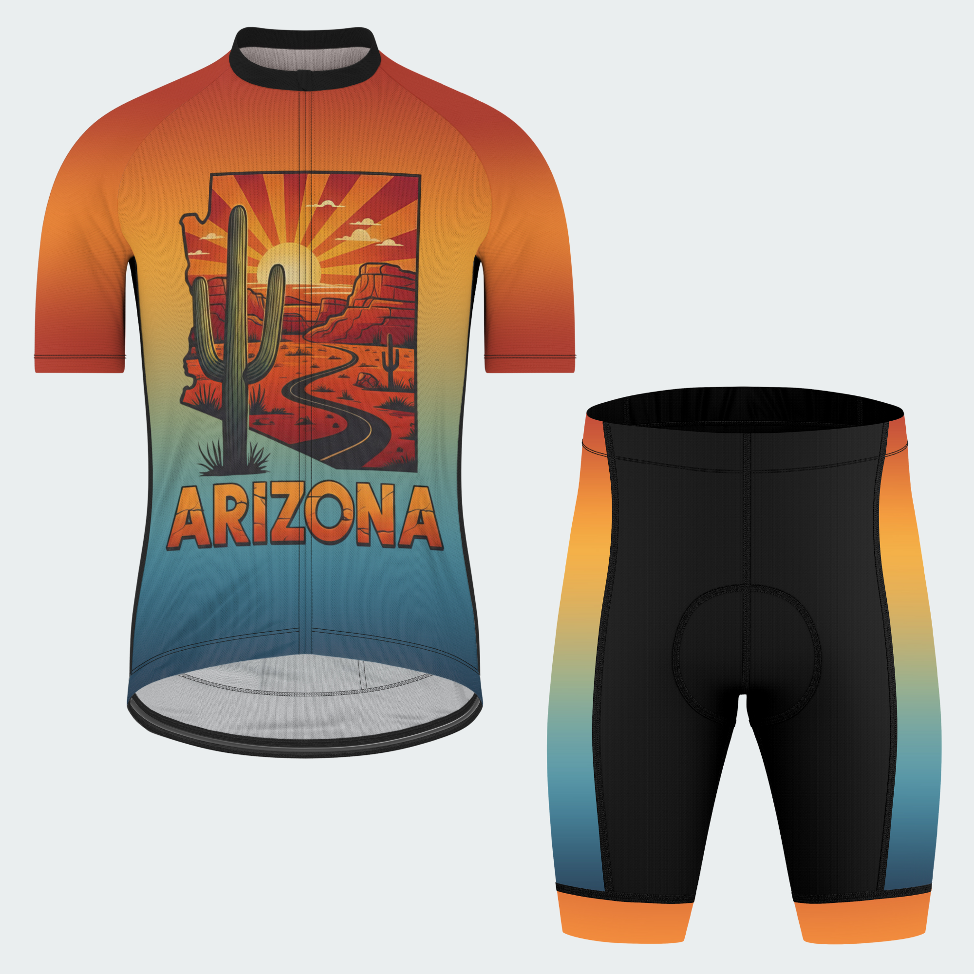 Men's Arizona State Outline Regular Fit Cycling Kit