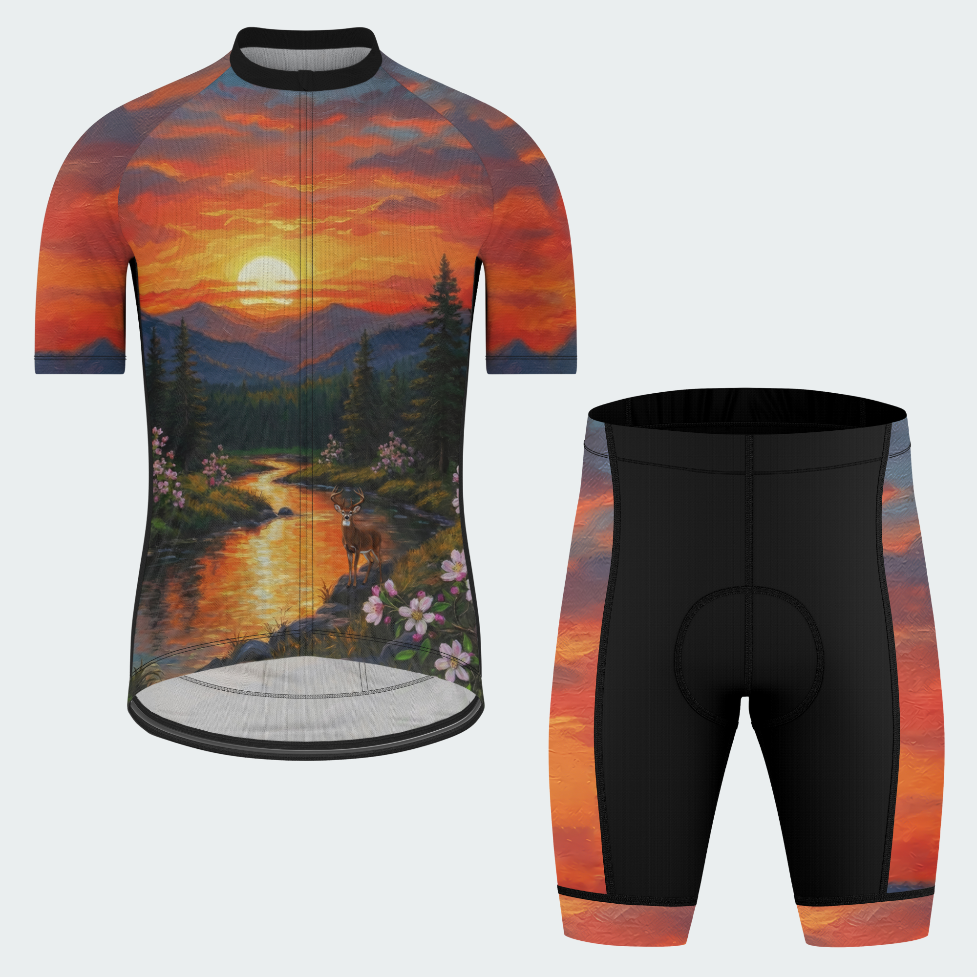 Men's Arkansas State Sunset Regular Fit Cycling Kit