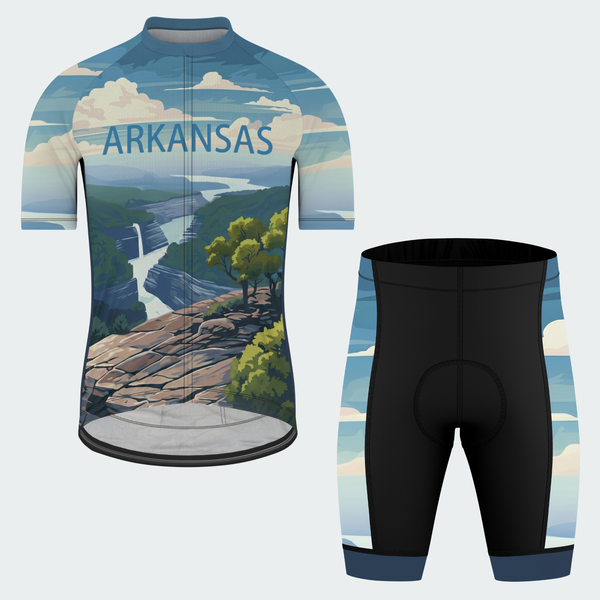 Men's Arkansas State Retro Regular Fit Cycling Kit