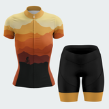 Women's Mountain Sunset Regular Fit Cycling Jersey