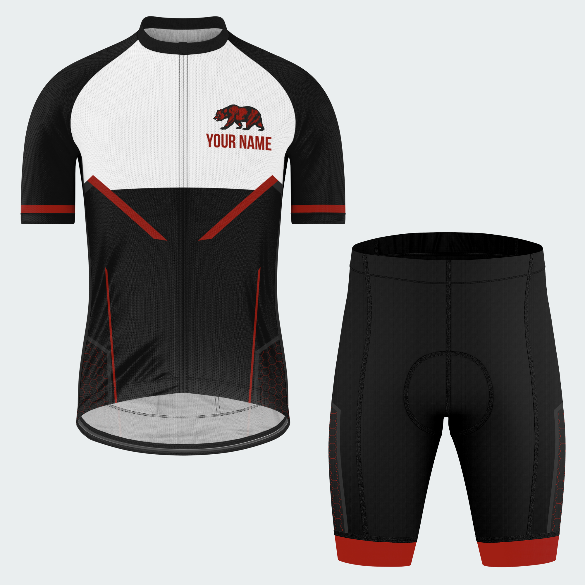 Men’s California Bear State Regular Fit Cycling Kit