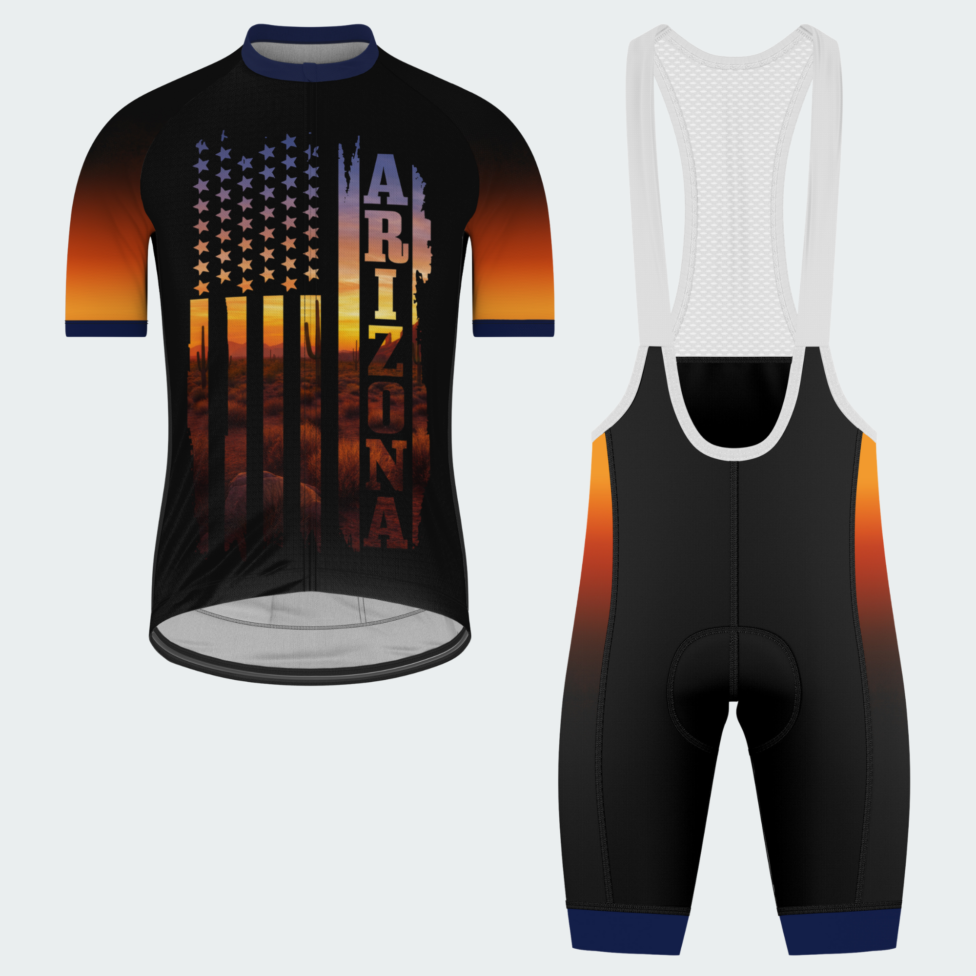 Men’s Arizona Desert American Flag Regular Fit Cycling Kit