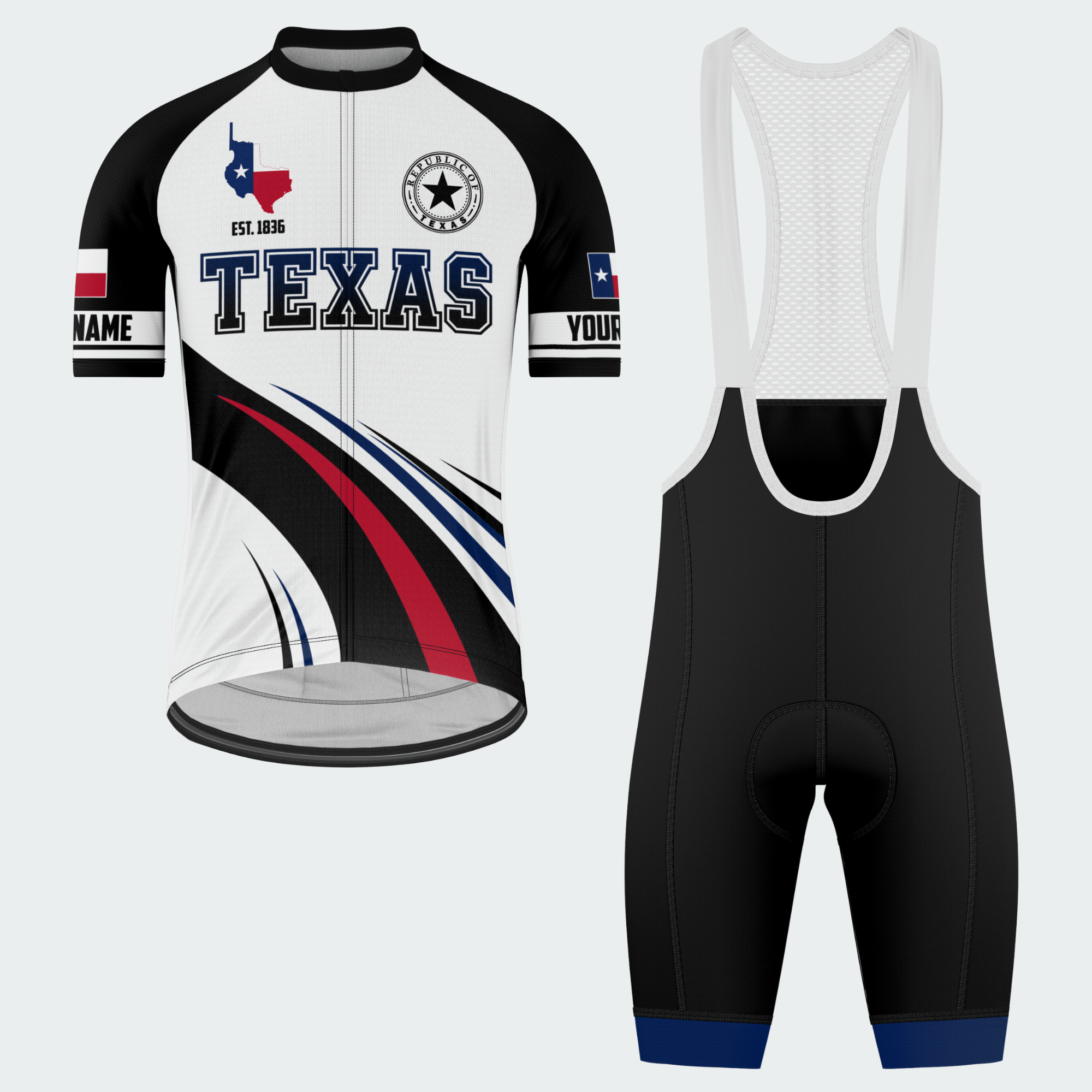 Men’s Personalized Republic of Texas Heritage Cycling Jersey & Kit