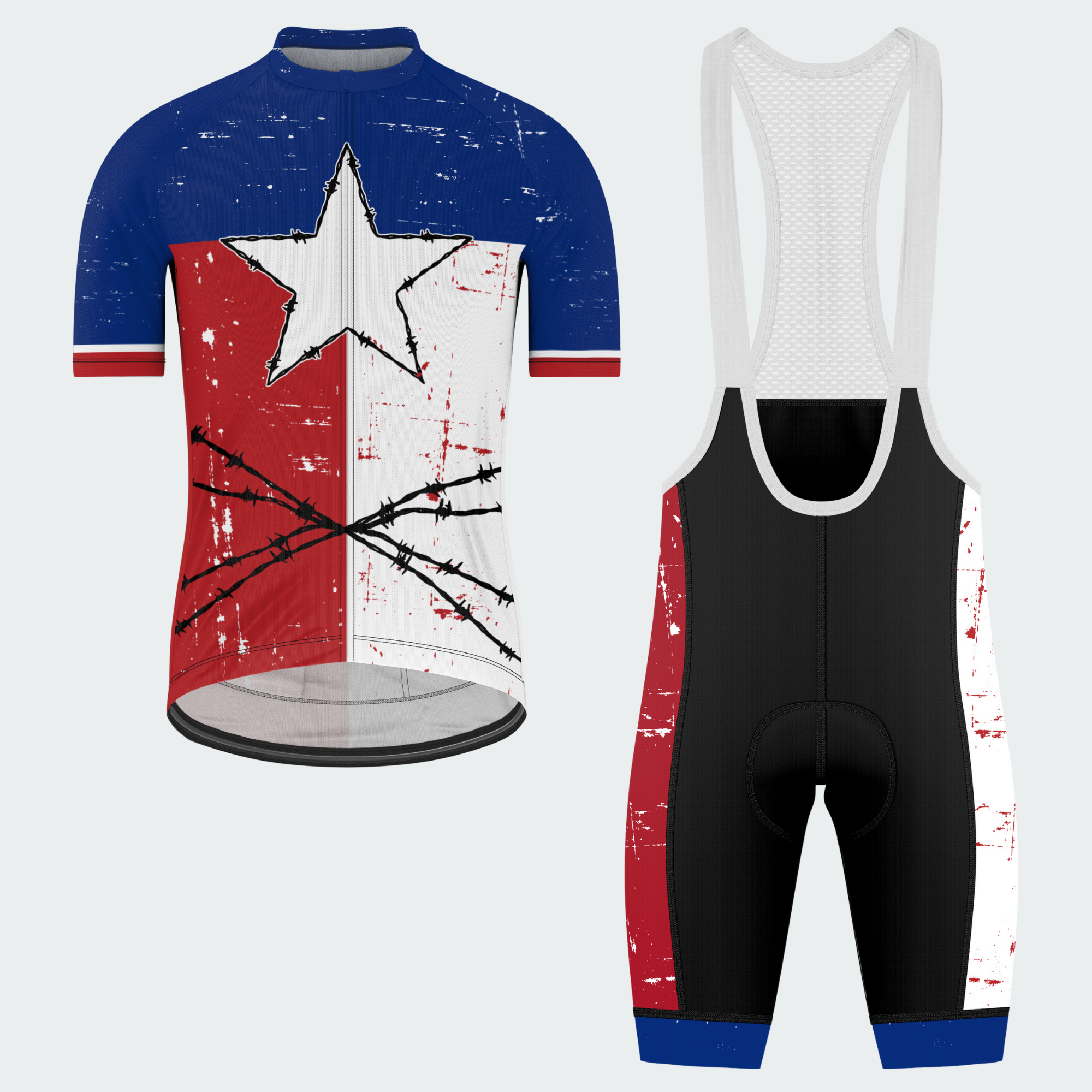 Men’s Texas Barbed Wire Lone Star Regular Fit Cycling Kit