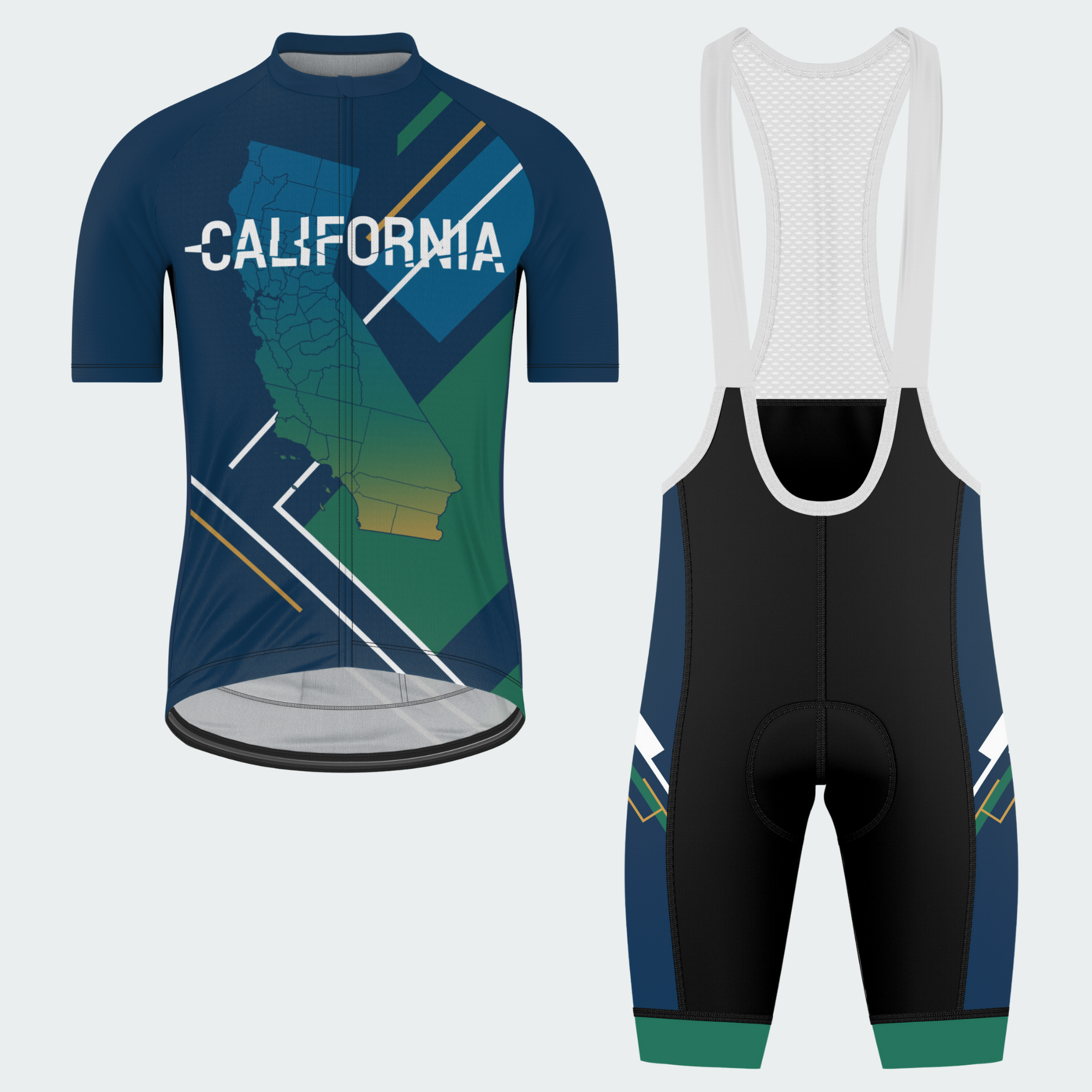 Men’s California Coastal Geometry Regular Fit Cycling Kit