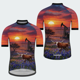 Men's Sunset Texas State Regular Fit Cycling Kit