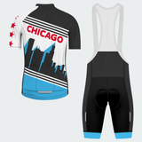 Men's Chicago Skyline Silhouette Regular Fit Cycling Kit
