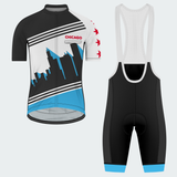 Men's Chicago Skyline Silhouette Regular Fit Cycling Kit