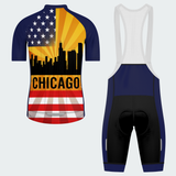 Men's Chicago Skyline Crepuscular Rays Regular Fit Cycling Kit