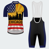 Men's Chicago Skyline Crepuscular Rays Regular Fit Cycling Kit