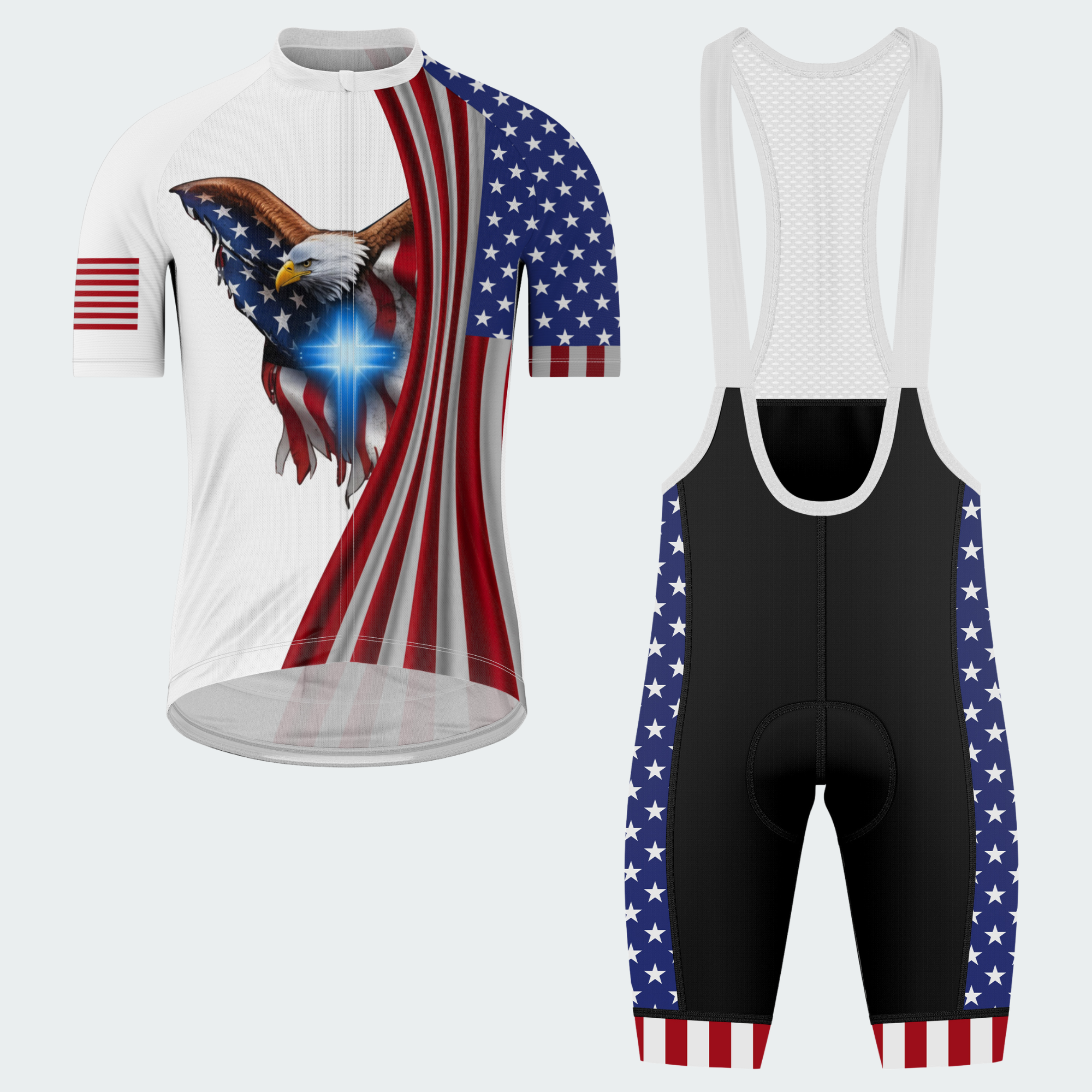 Men’s God Bless America Faith & Freedom Regular Fit Cycling Kit