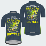 Men's A Grandpa With A Bicycle In Regular Fit Cycling Kit