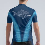 Men's Tie Dye Bicycle Fish Eats The Car Regular Fit Cycling Kit
