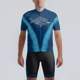 Men's Tie Dye Bicycle Fish Eats The Car Regular Fit Cycling Kit