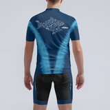Men's Tie Dye Bicycle Fish Eats The Car Regular Fit Cycling Kit