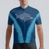 Men's Tie Dye Bicycle Fish Eats The Car Regular Fit Cycling Kit