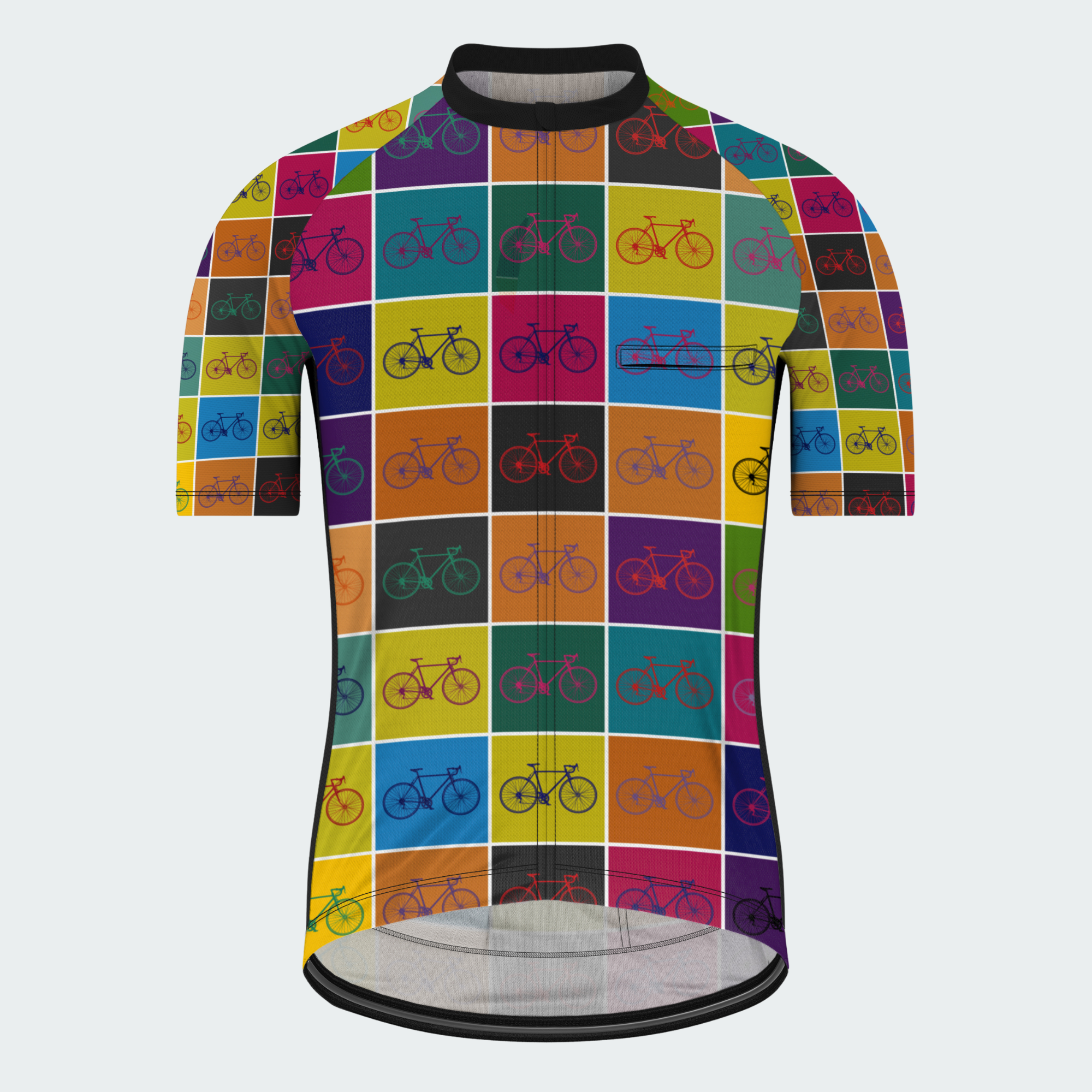Men's Pop Art Bike Grid Regular Fit Cycling Kit