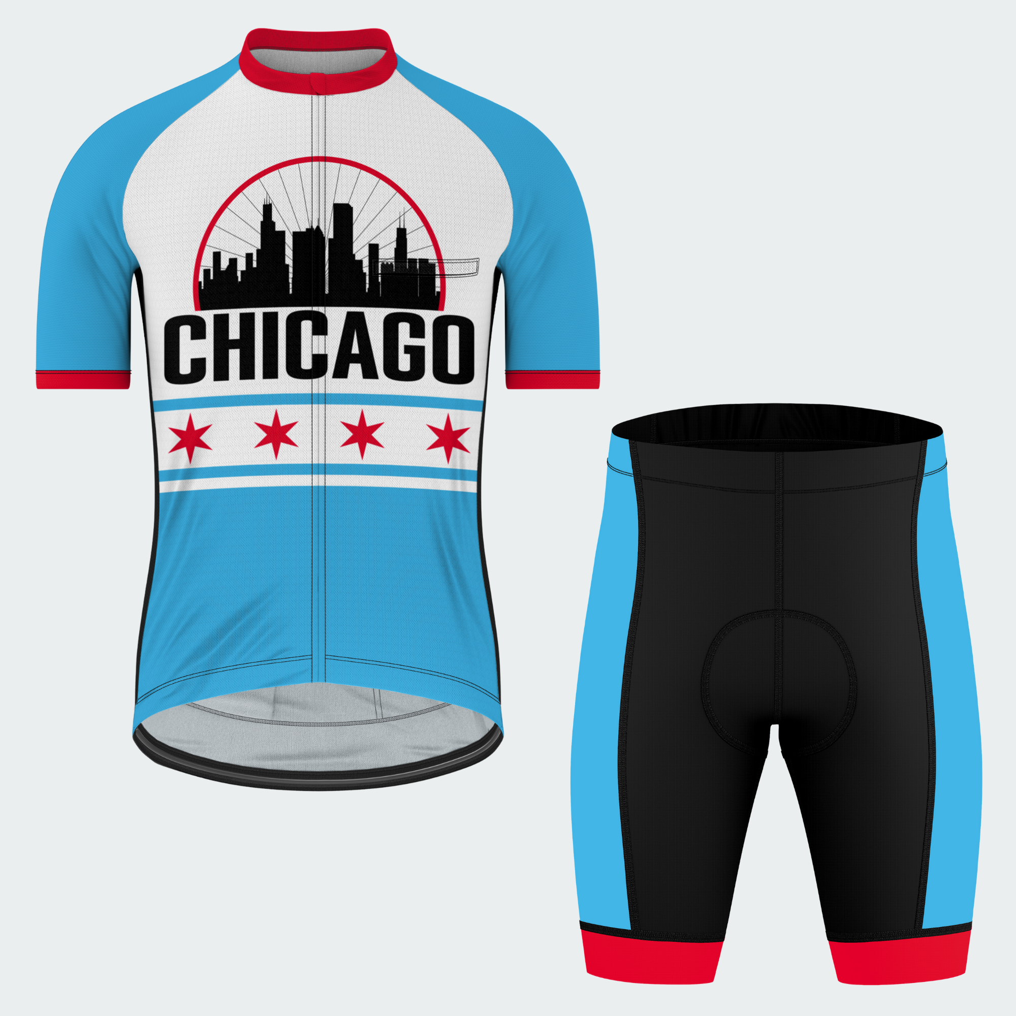 Men's Chicago Skyline Regular Fit Cycling Kit