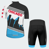 Men's Chicago Skyline Silhouette Regular Fit Cycling Kit