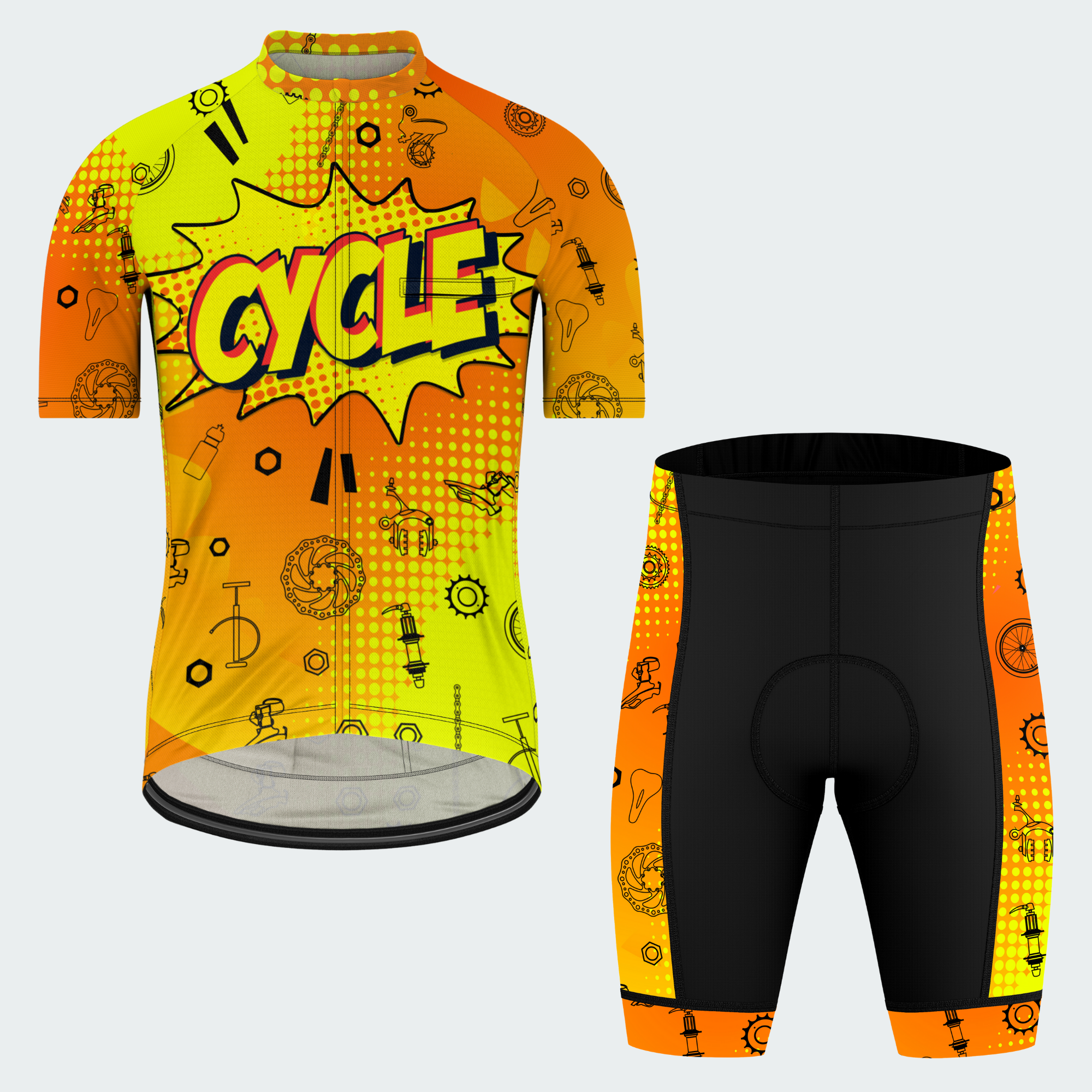Men's Pop Art Cycle Regular Fit Cycling Kit