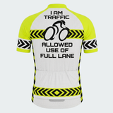 Men’s I Am Traffic High Visibility Regular Fit Cycling Jersey
