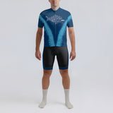 Men's Tie Dye Bicycle Fish Eats The Car Regular Fit Cycling Kit