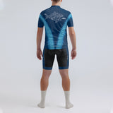 Men's Tie Dye Bicycle Fish Eats The Car Regular Fit Cycling Kit
