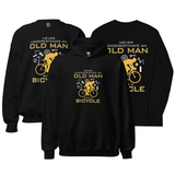 Men's An Old Man With A Bicycle Cycling Tops