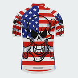 Men’s American Skull Flag Regular Fit Cycling Jersey