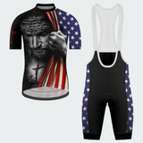 Men’s Faith and Freedom Christian Patriotic Regular Fit Cycling Kit