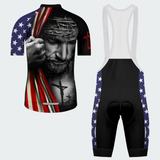 Men’s Faith and Freedom Christian Patriotic Regular Fit Cycling Kit