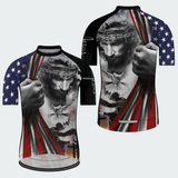 Men’s Faith Over Fear Christian Patriotic Cycling Jersey