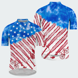 Men's Tie Dye Patriotic American Flag Regular Fit Cycling Kit