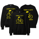 Men's I'm Two Tired Funny Cycling Tops