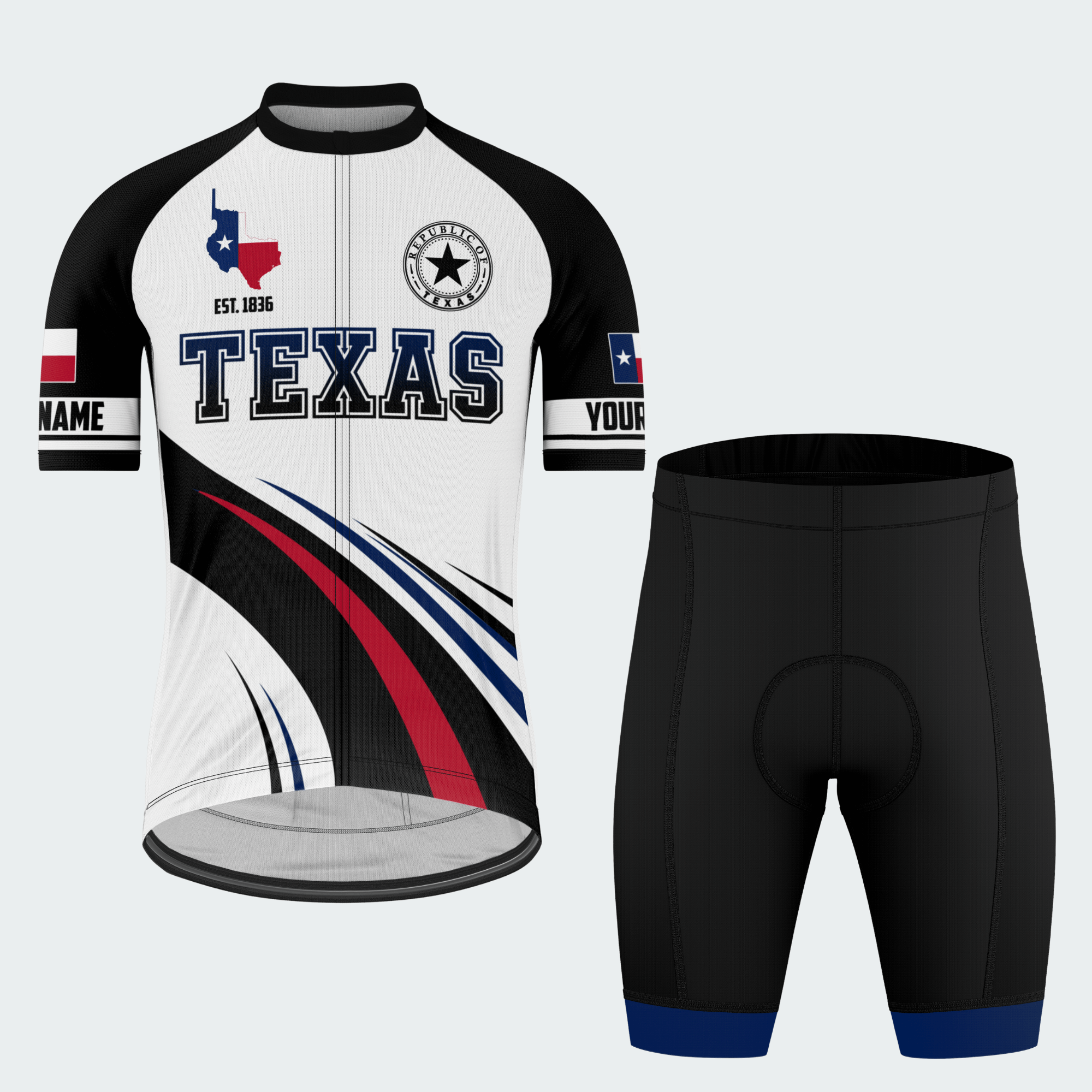 Men’s Personalized Republic of Texas Heritage Cycling Jersey & Kit