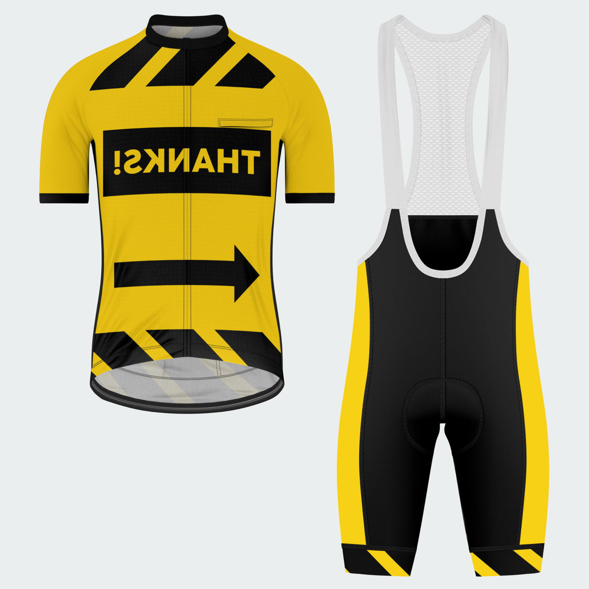 Men's 3 Feet Traffic Sign Regular Fit Cycling Kit