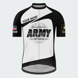 Men’s Personalized U.S. Army Veteran Black & White Cycling Jersey & Kit