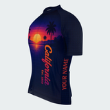 Men’s Personalized California Vaporwave Sunset Cycling Jersey & Kit
