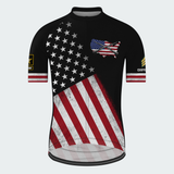 Men’s Personalized U.S. Army Veteran American Flag Cycling Jersey & Kit