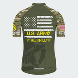 Men’s Personalized U.S. Army Retired Camo Veteran Cycling Jersey & Kit