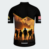 Men’s Personalized U.S. Army Veteran Sunset Soldier Silhouette Cycling Jersey & Kit