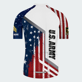 Men’s Personalized U.S. Army Patriotic Flag Cycling Jersey & Kit