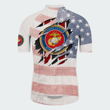 Men’s Personalized U.S. Marine Corps American Flag Cycling Jersey