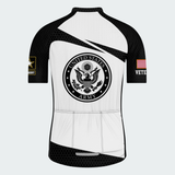 Men’s Personalized U.S. Army Veteran Black & White Cycling Jersey & Kit