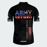Men’s Personalized U.S. Army Retired Defender of Freedom Cycling Jersey & Kit