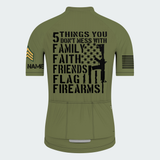 Men’s Personalized Army Family Faith Friends Flag Firearms Cycling Jersey & Kit